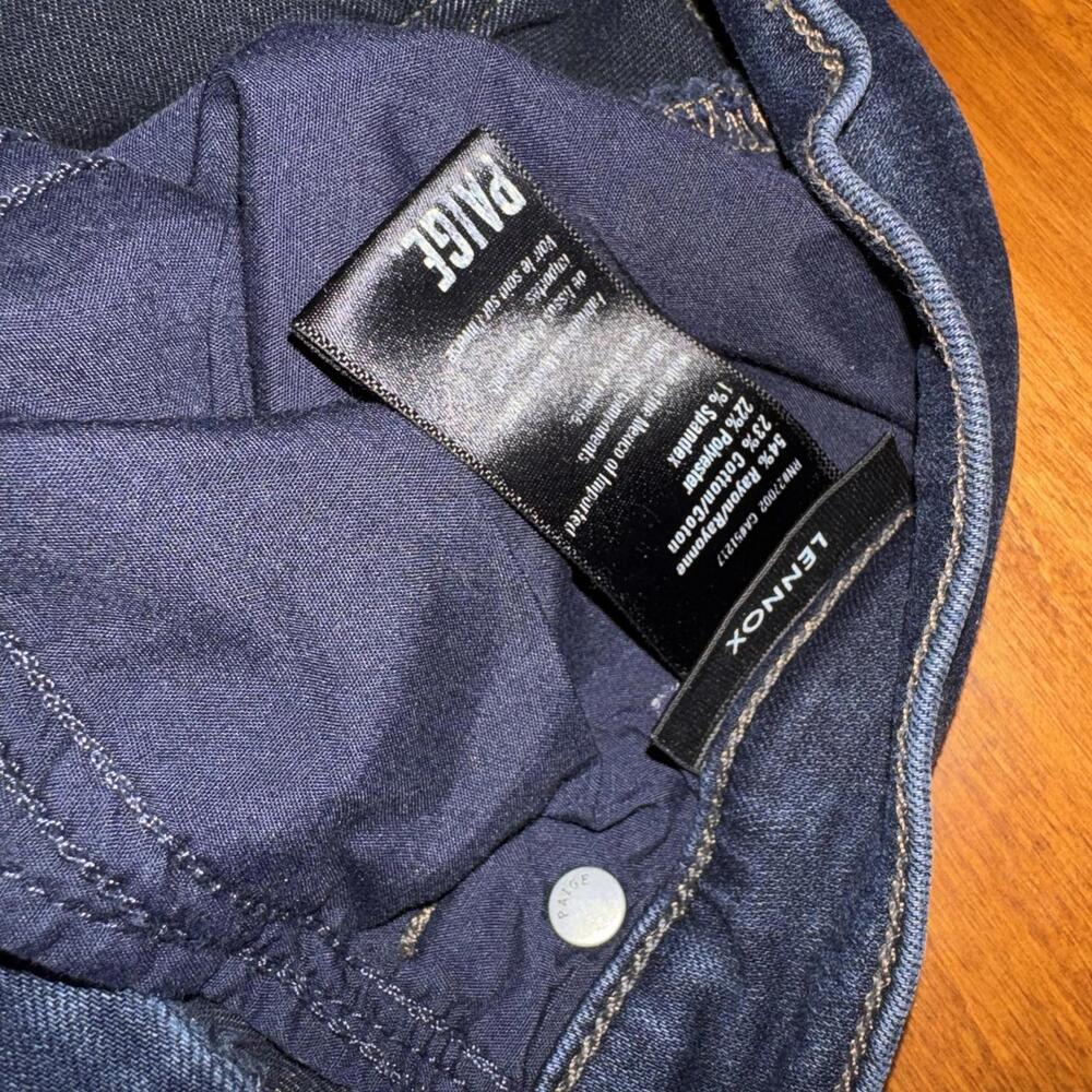 Paige, Mens Lennox Slim Fit Jeans, Dark Navy, 35 W 37 L - Picture 5 of 8